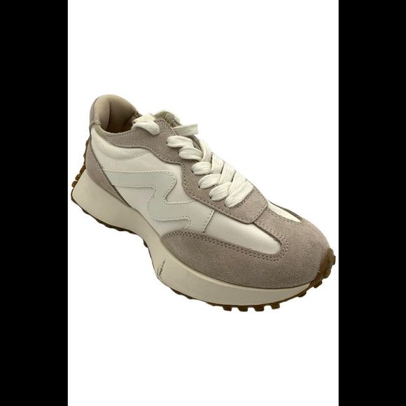 Steve Madden Women's Campo Retro Lace-Up Jogger Sneakers Bone - Medium - Picture 1 of 3